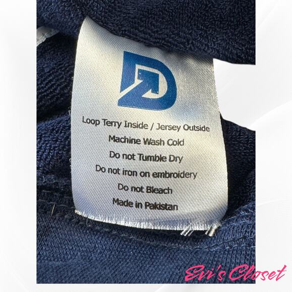 Dude Robe Mens Lounge Wear Sz Sm Navy Blue Pants Pajamas Terry Cloth Lined - Picture 5 of 6